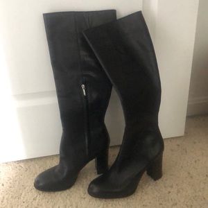Black Leather Boots (never worn)